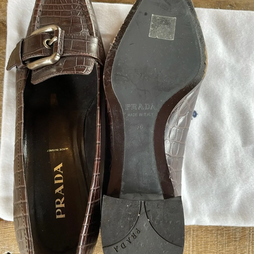 Prada Snakeskin Loafers - Picture 4 of 6